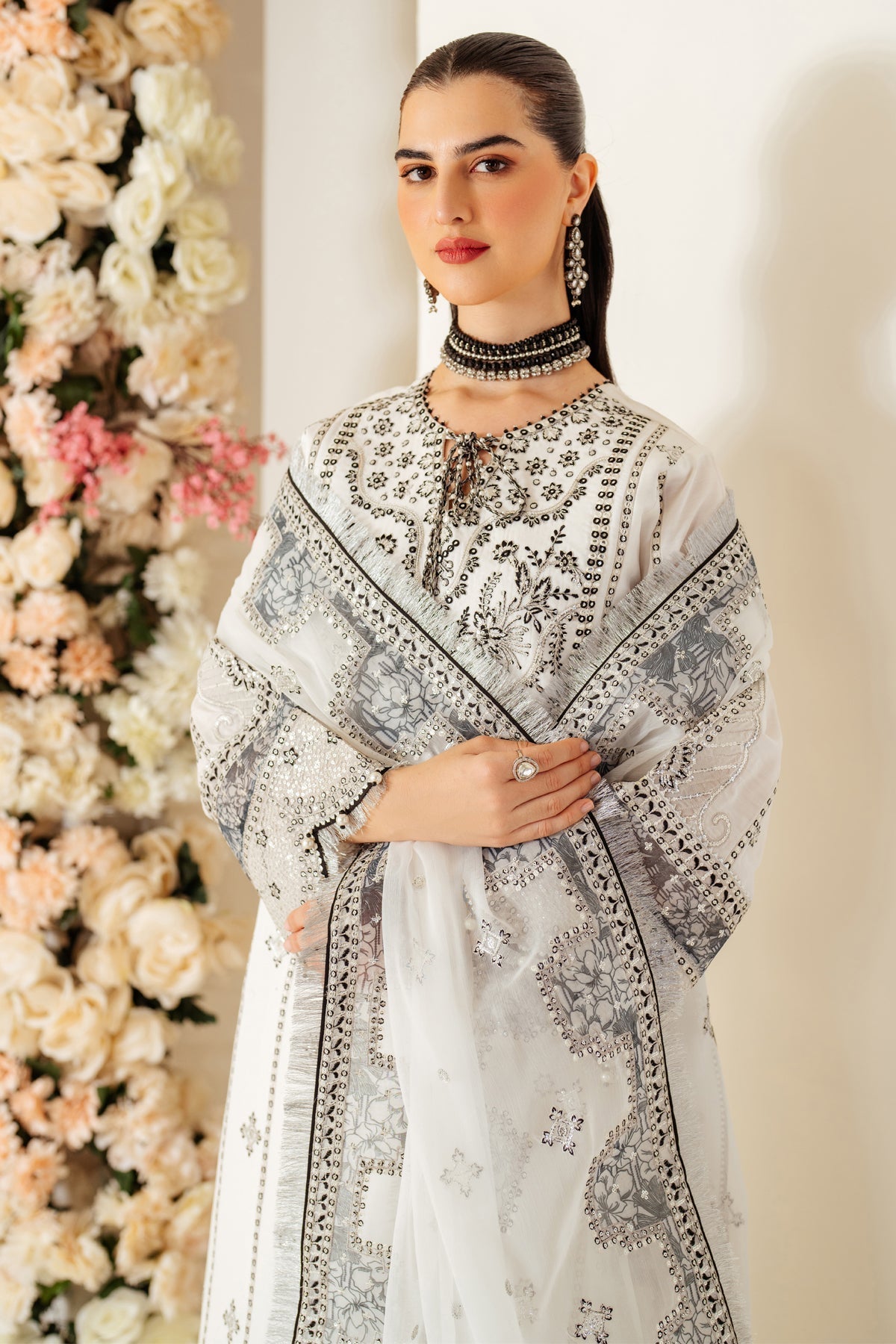 Alizeh | Luxury Raw Silk | AF-RS-04-DOVE - Ladies Clothes - Maria Faisal