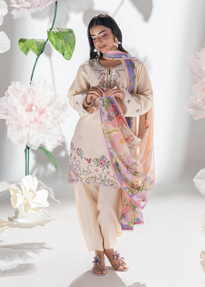 Sahane | Blush n Bliss Premium | LP63009 Sugar Bloom - Casual Dress - available at Maria Faisal in UK and USA.