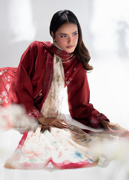 Sahane | Blush n Bliss Premium | LP63003 Mulberry - Casual Dress - available at Maria Faisal in UK and USA.