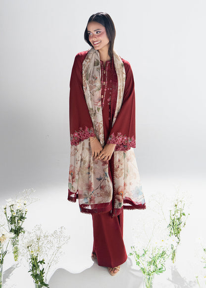 Sahane | Blush n Bliss Premium | LP63003 Mulberry - Casual Dress - available at Maria Faisal in UK and USA.