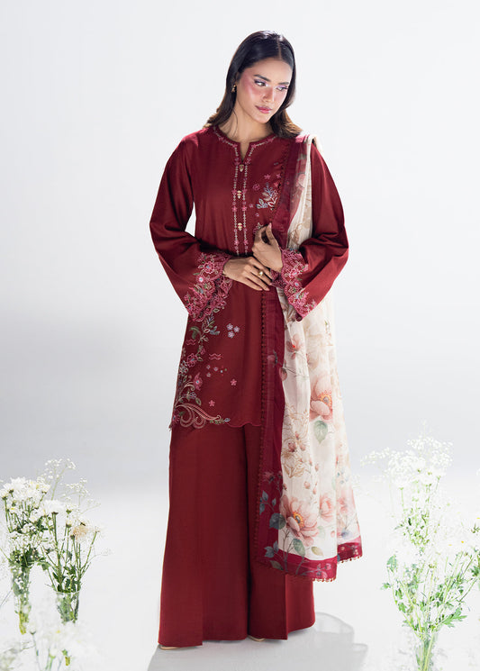 Sahane | Blush n Bliss Premium | LP63003 Mulberry - Casual Dress - available at Maria Faisal in UK and USA.