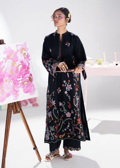Sahane | Blush n Bliss Premium | LP63006 Midnight Petal - Casual Dress - available at Maria Faisal in UK and USA.