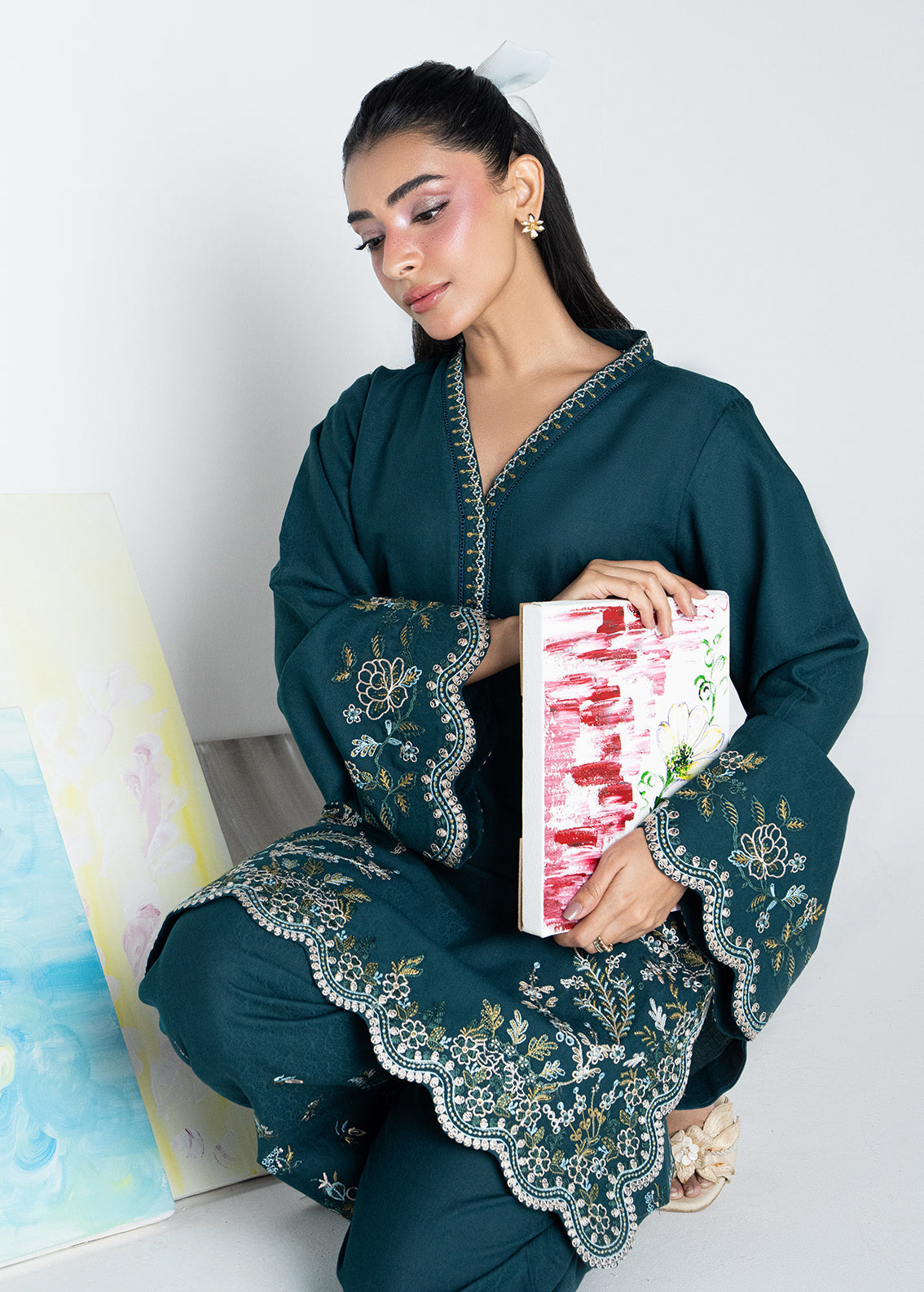Sahane | Blush n Bliss Premium | LP63007 Laguna Bliss - Casual Dress - available at Maria Faisal in UK and USA.