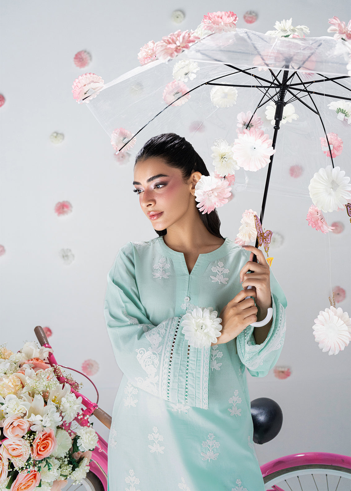 Sahane | Blush n Bliss Premium | LP63002 Bluebel - Casual Dress - available at Maria Faisal in UK and USA.