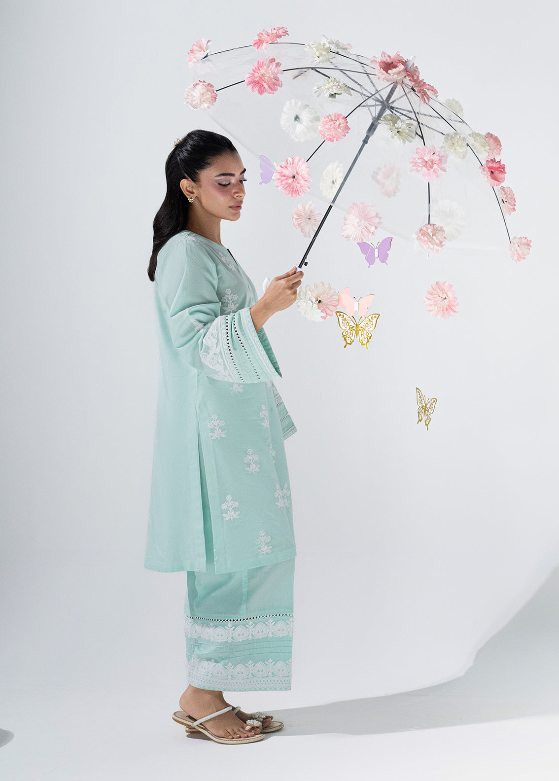 Sahane | Blush n Bliss Premium | LP63002 Bluebel - Casual Dress - available at Maria Faisal in UK and USA.