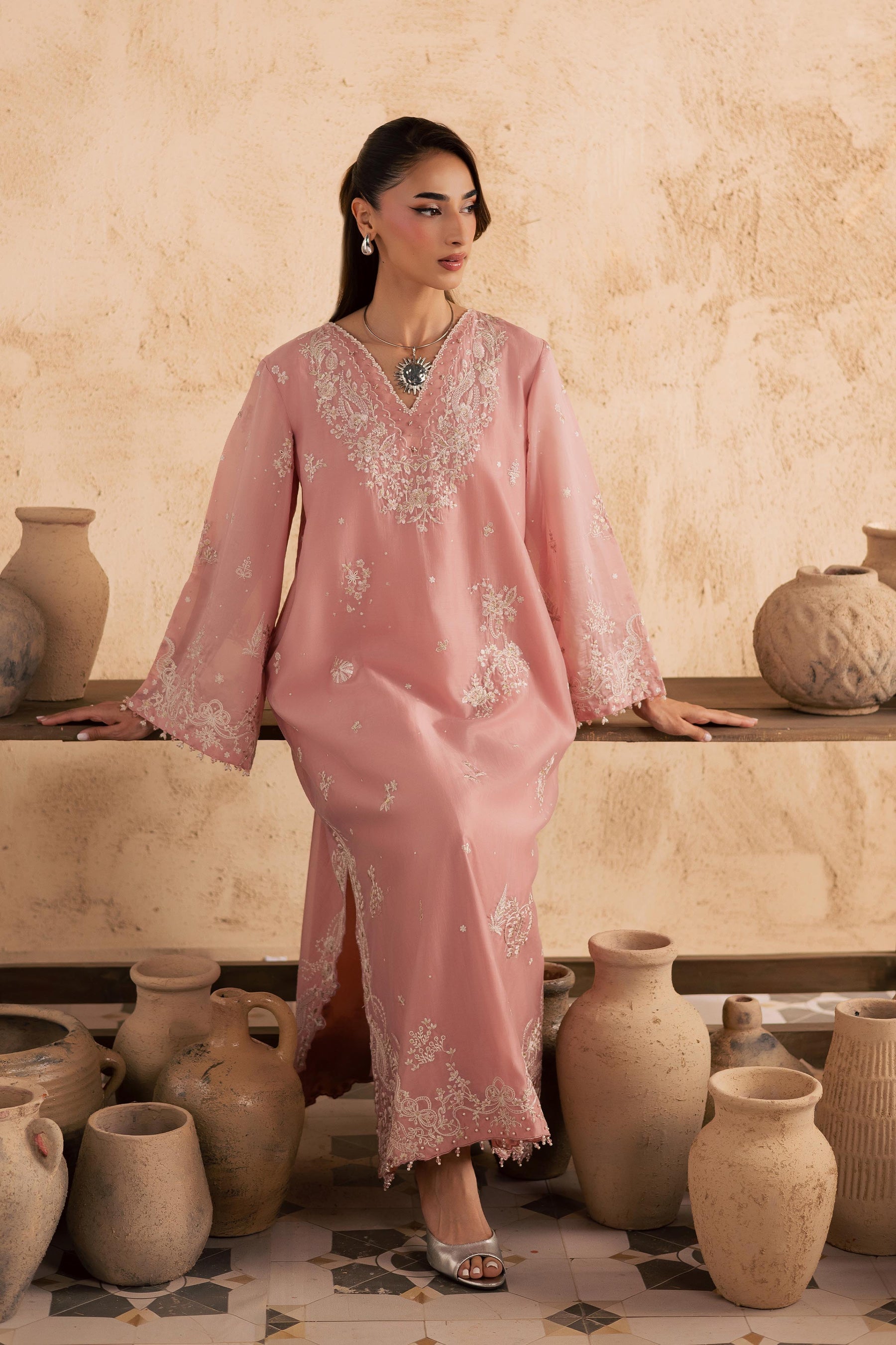 Batik | Festive Eid 26 | Dublin - Luxury Dress - available at Maria Faisal in UK and USA.