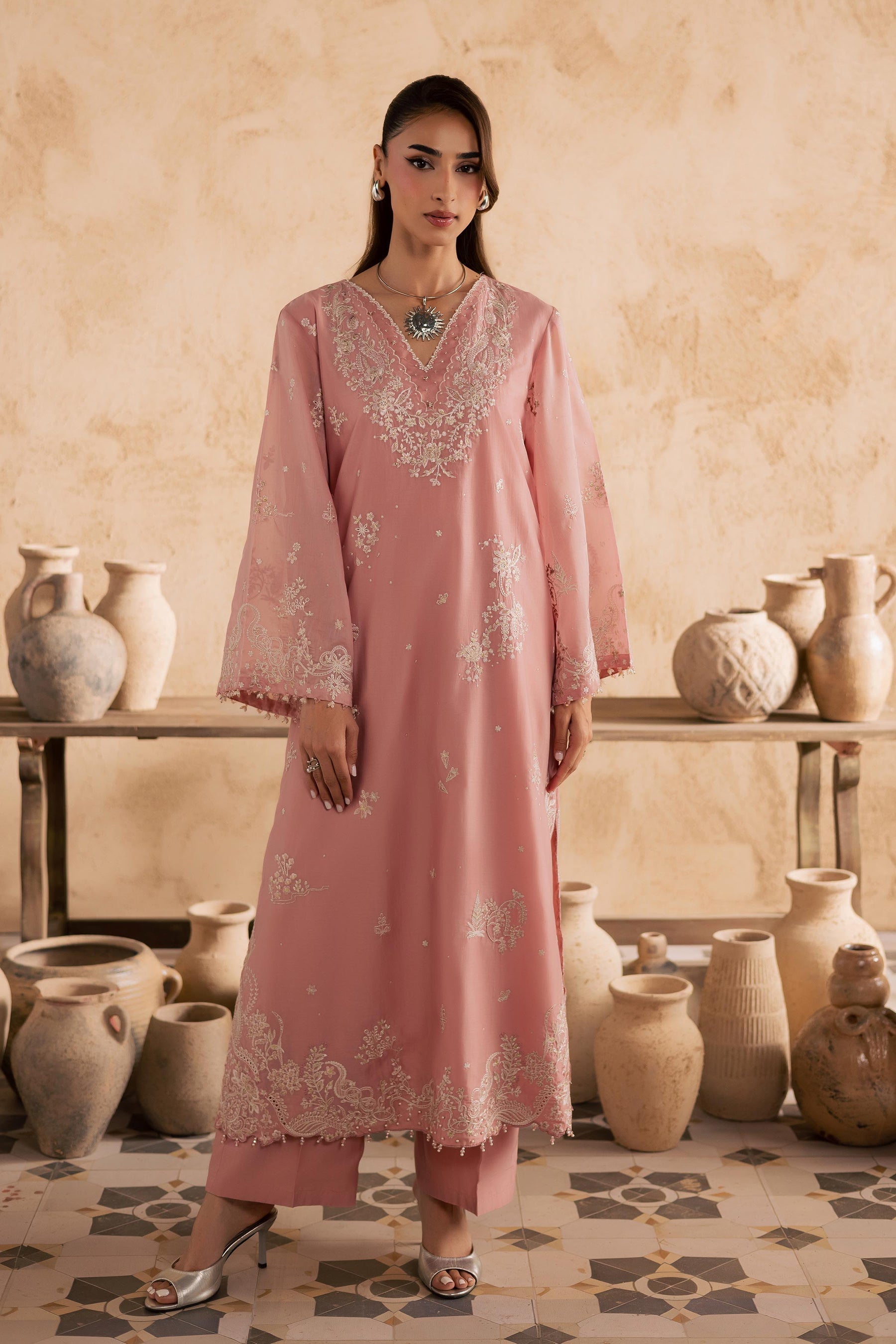 Batik | Festive Eid 26 | Dublin - Luxury Dress - available at Maria Faisal in UK and USA.