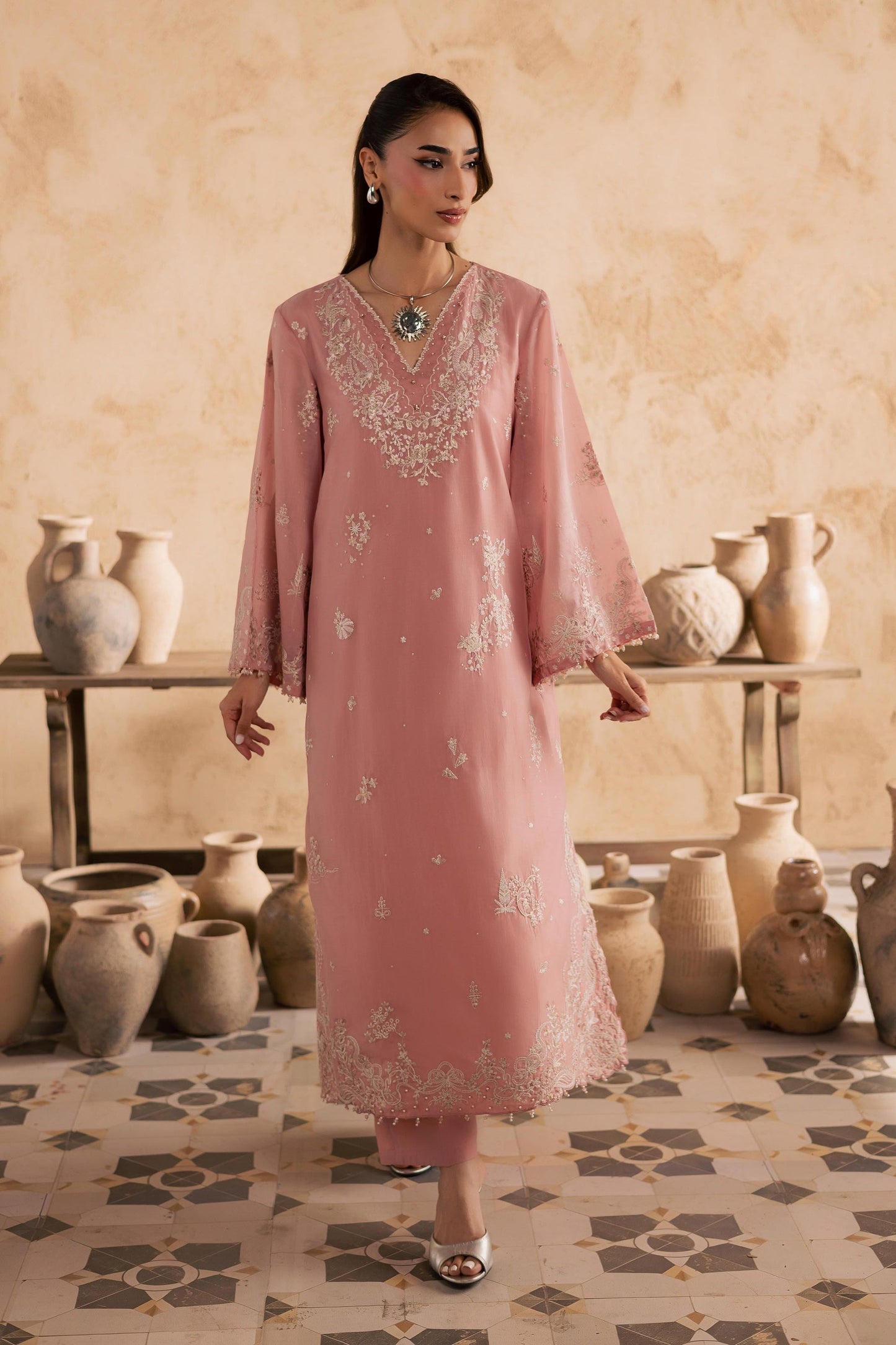 Batik | Festive Eid 26 | Dublin - Luxury Dress - available at Maria Faisal in UK and USA.