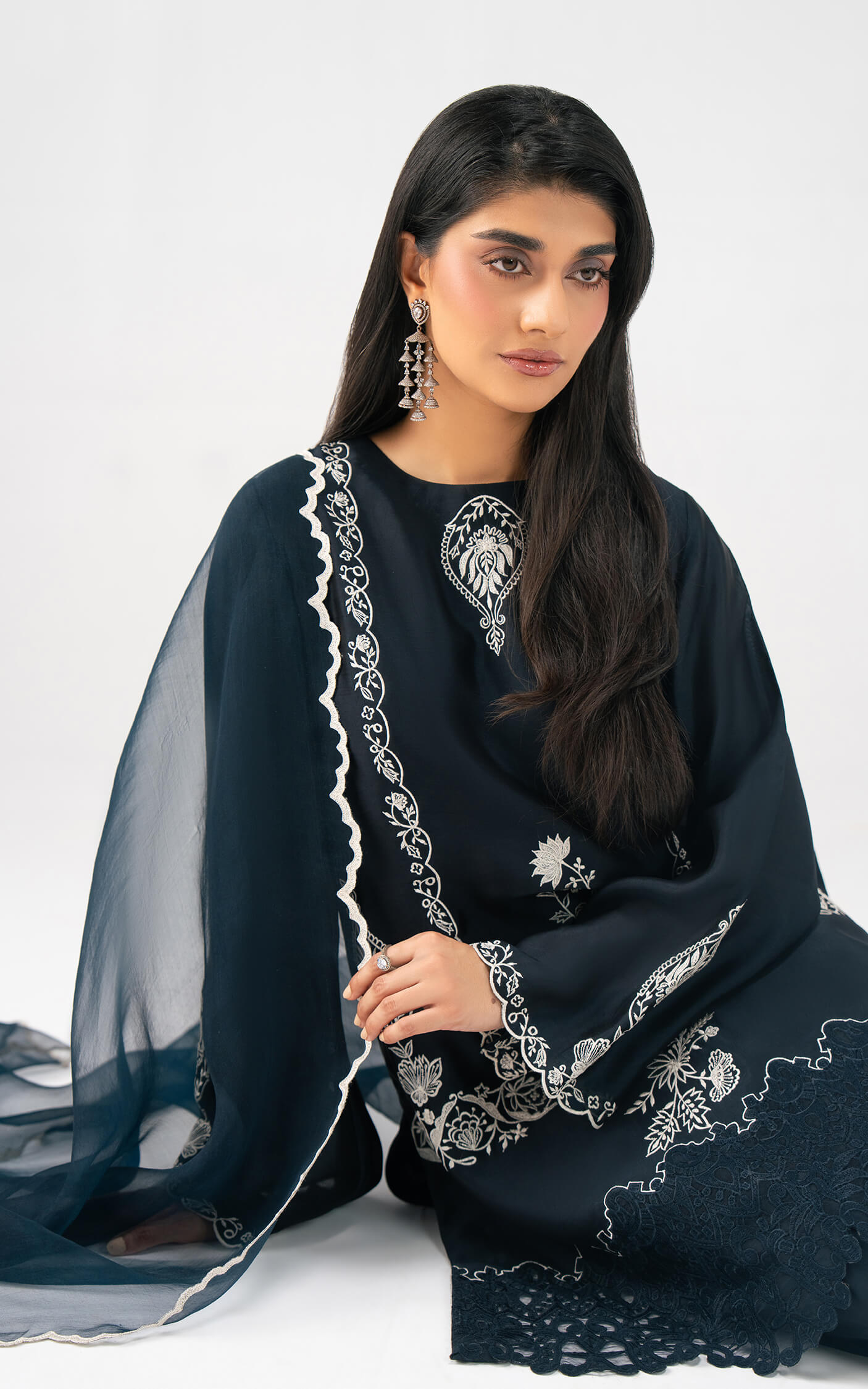 Asifa and Nabeel | Celevara Luxe | Dusky Allure - Luxury Dress - available at Maria Faisal in UK and USA.