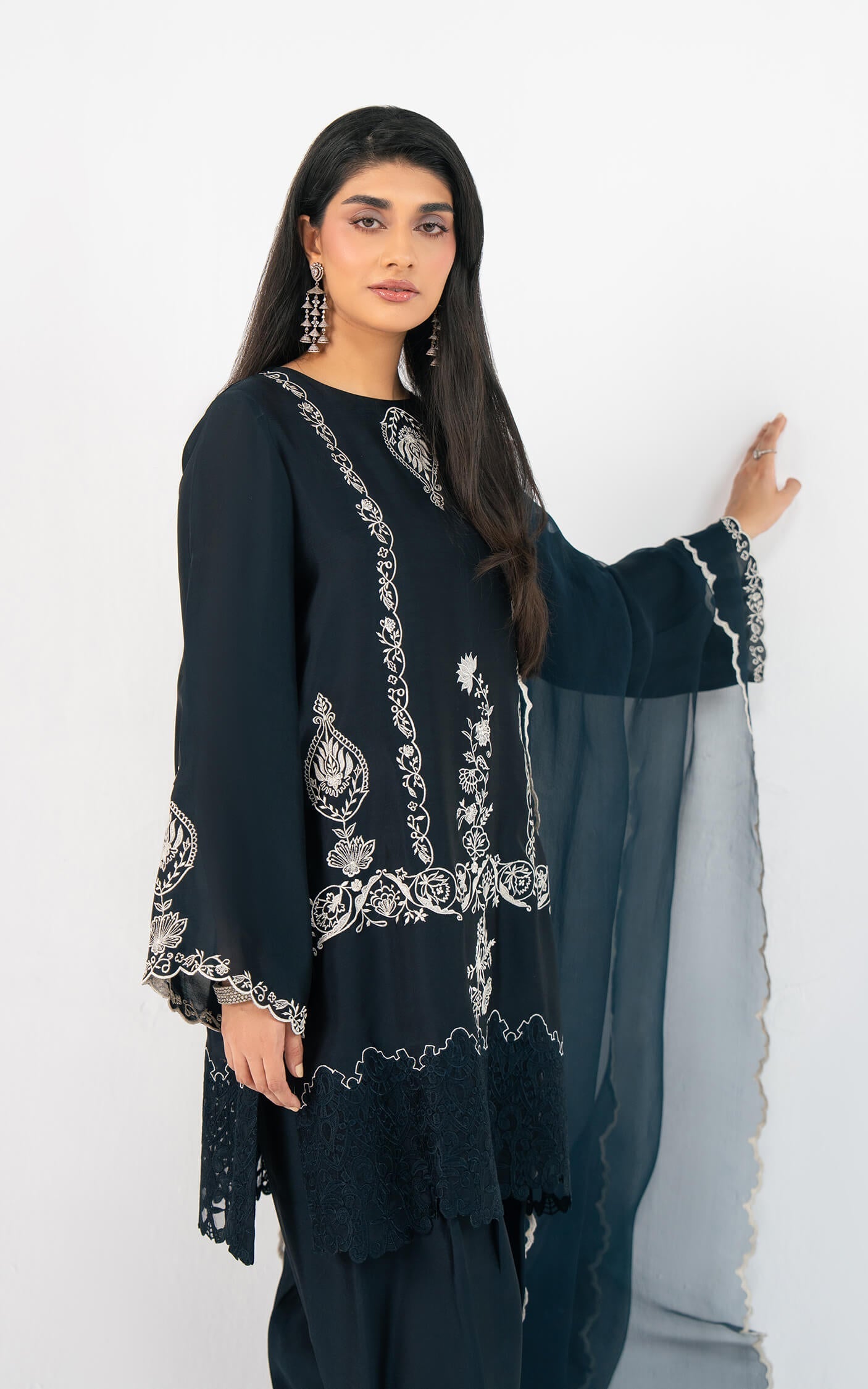 Asifa and Nabeel | Celevara Luxe | Dusky Allure - Luxury Dress - available at Maria Faisal in UK and USA.