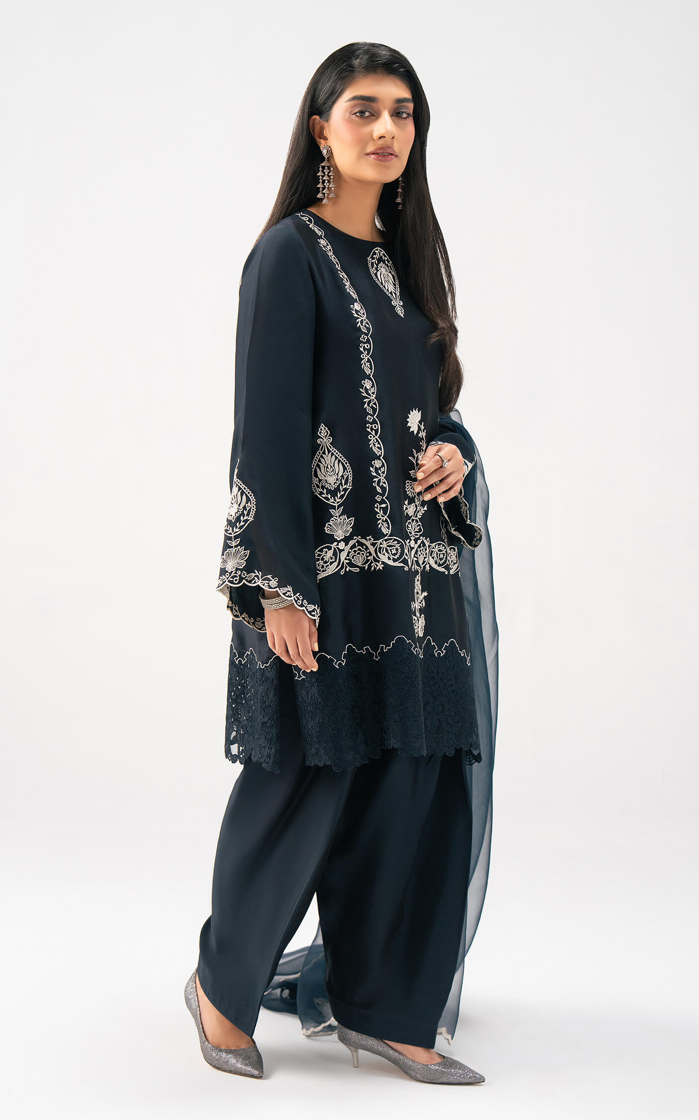 Asifa and Nabeel | Celevara Luxe | Dusky Allure - Luxury Dress - available at Maria Faisal in UK and USA.