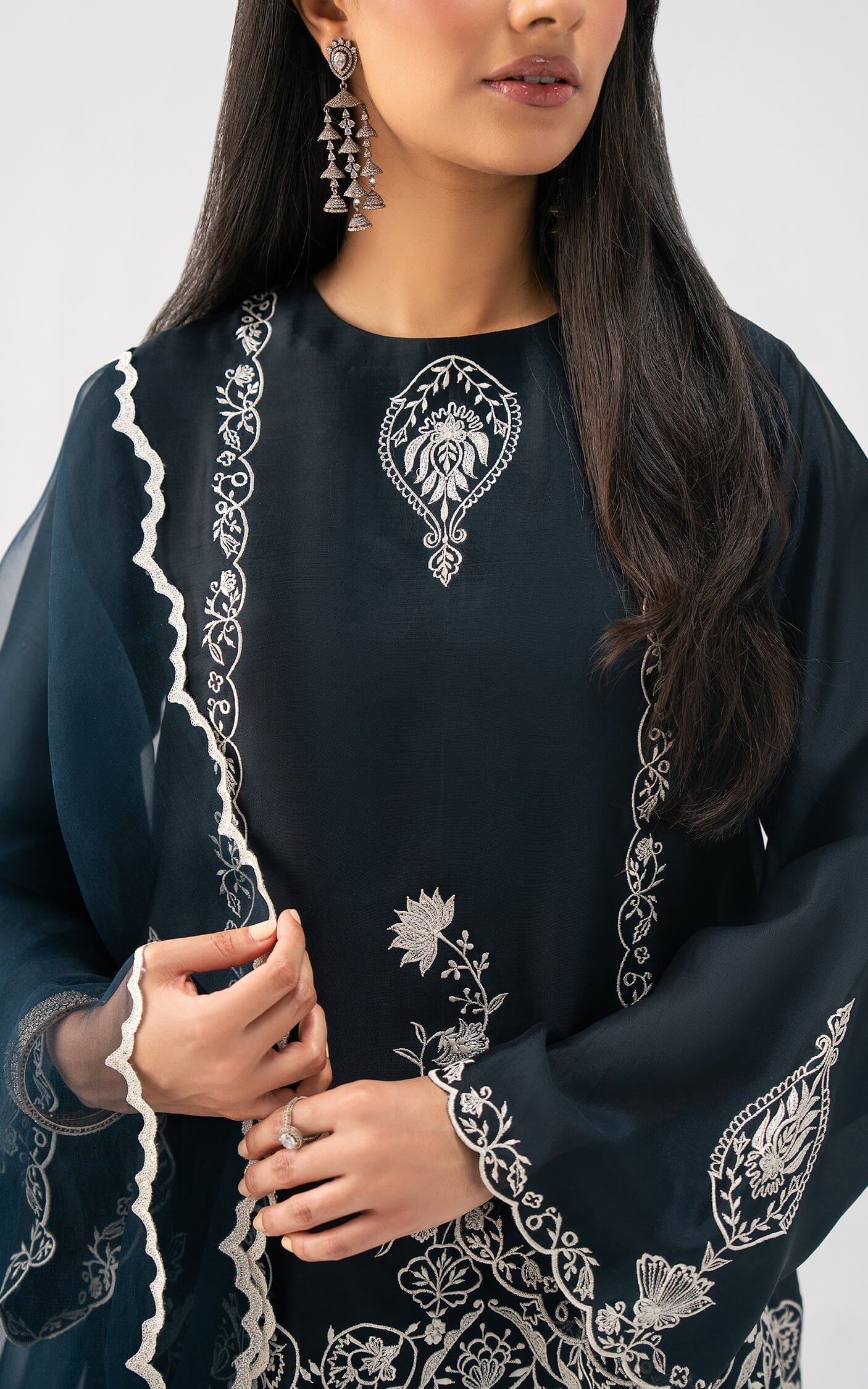 Asifa and Nabeel | Celevara Luxe | Dusky Allure - Luxury Dress - available at Maria Faisal in UK and USA.
