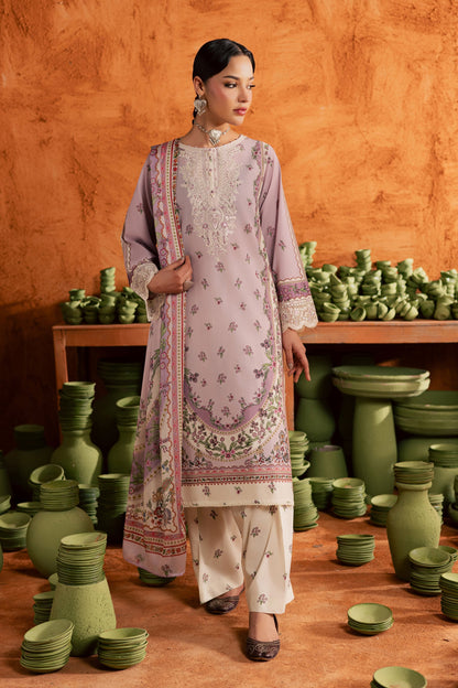 Batik | Festive Eid 26 | Dusty Plum - Luxury Dress - available at Maria Faisal in UK and USA.