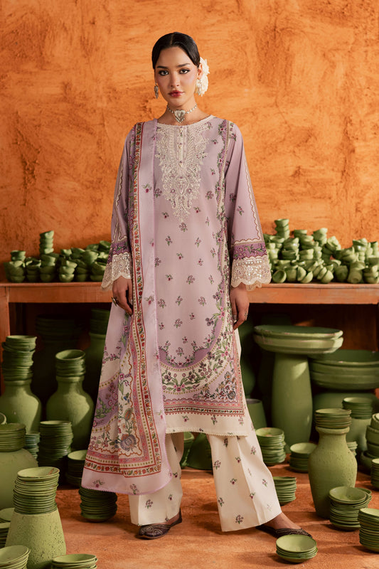 Batik | Festive Eid 26 | Dusty Plum - Luxury Dress - available at Maria Faisal in UK and USA.