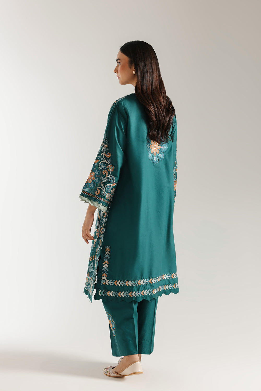 Ethnic | Rozana Collection 25 | Embroidered Dress 21A - Ladies Clothes - Maria Faisal