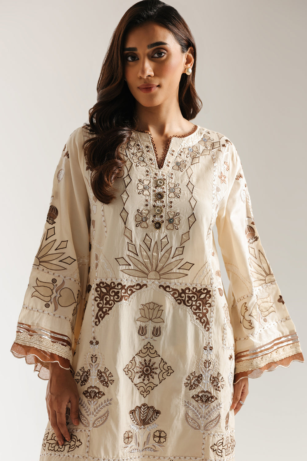Ethnic | Rozana Collection 25 | Embroidered Dress 22A - Ladies Clothes - Maria Faisal