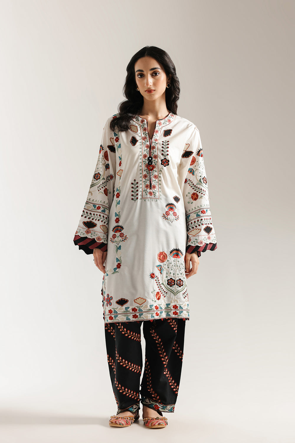Ethnic | Rozana Collection 25 | Embroidered Dress 19A - Ladies Clothes - Maria Faisal