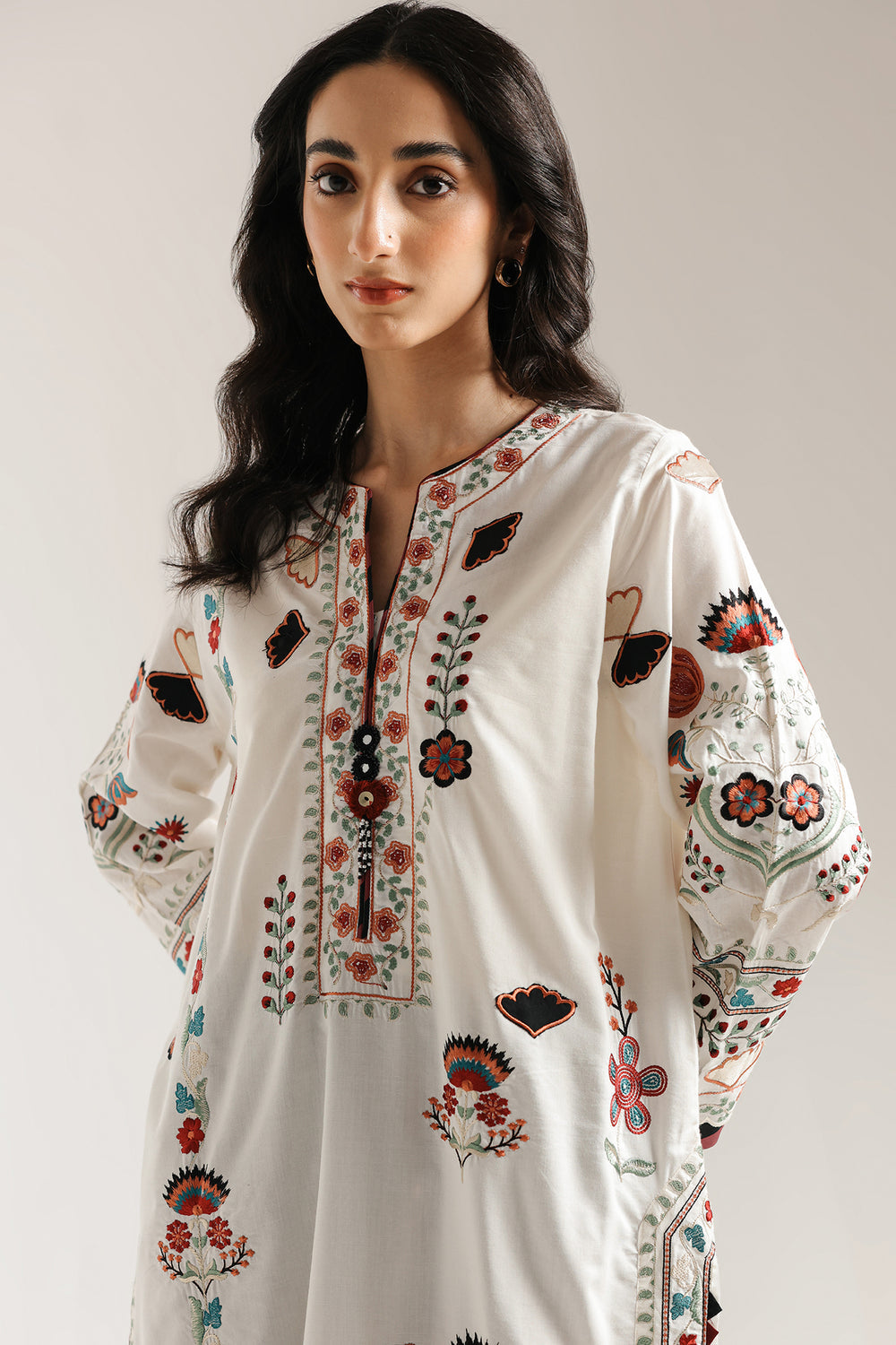 Ethnic | Rozana Collection 25 | Embroidered Dress 19A - Ladies Clothes - Maria Faisal