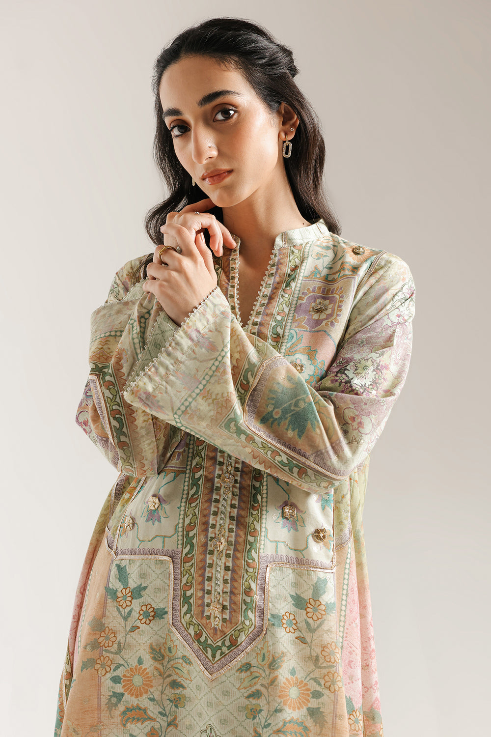 Ethnic | Rozana Collection 25 | Embroidered Dress 14A - Ladies Clothes - Maria Faisal