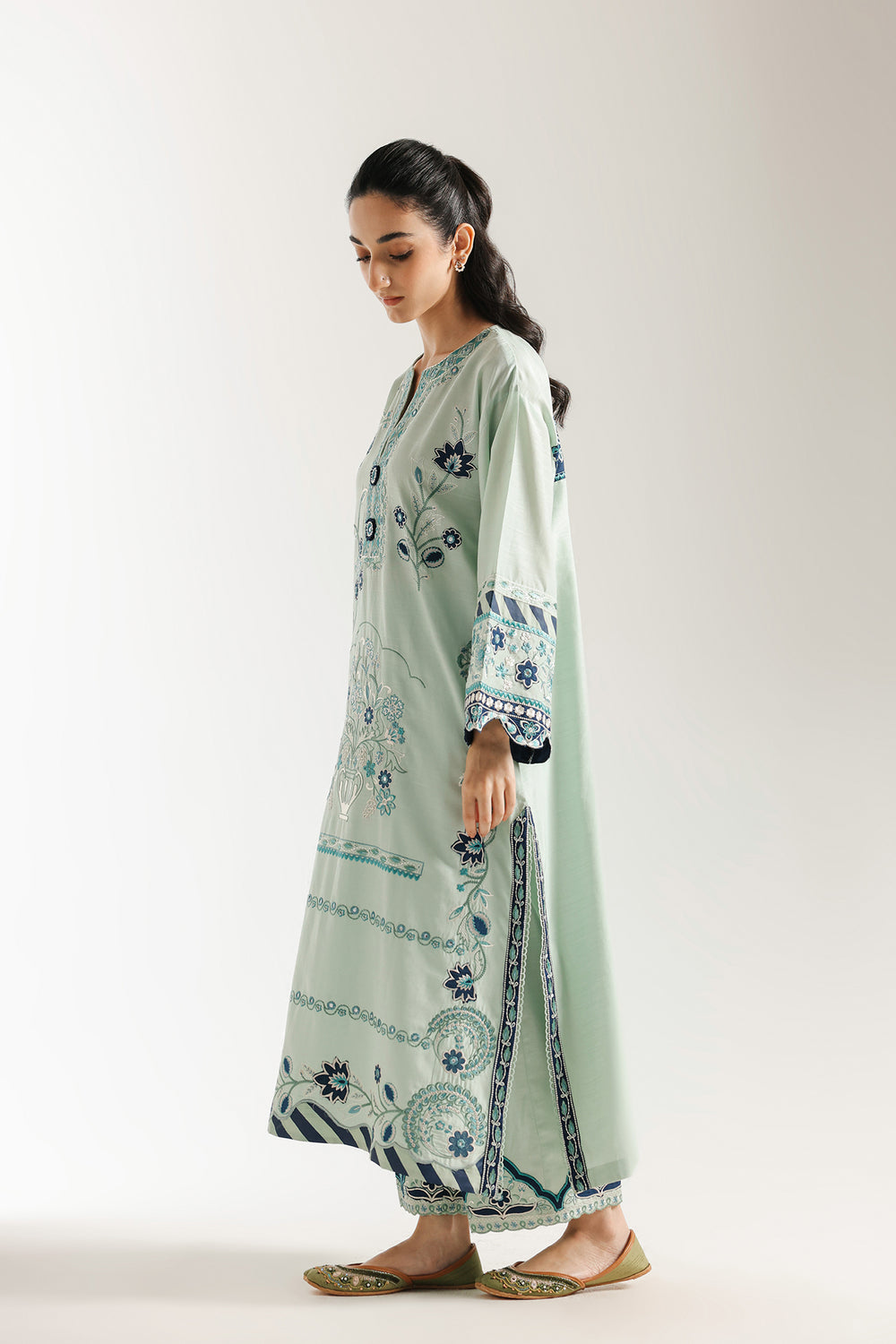 Ethnic | Rozana Collection 25 | Embroidered Dress 24A - Ladies Clothes - Maria Faisal