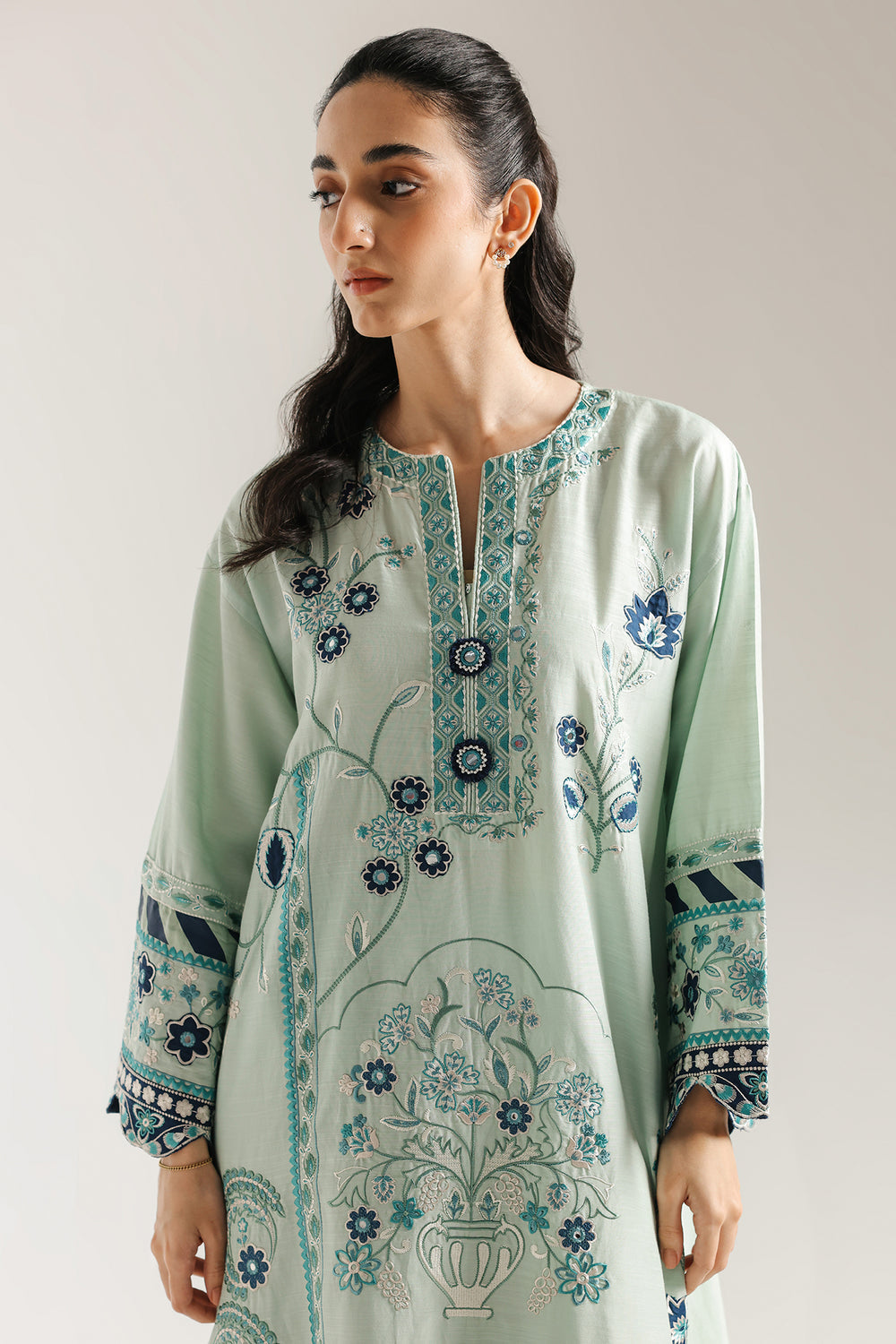 Ethnic | Rozana Collection 25 | Embroidered Dress 24A - Ladies Clothes - Maria Faisal