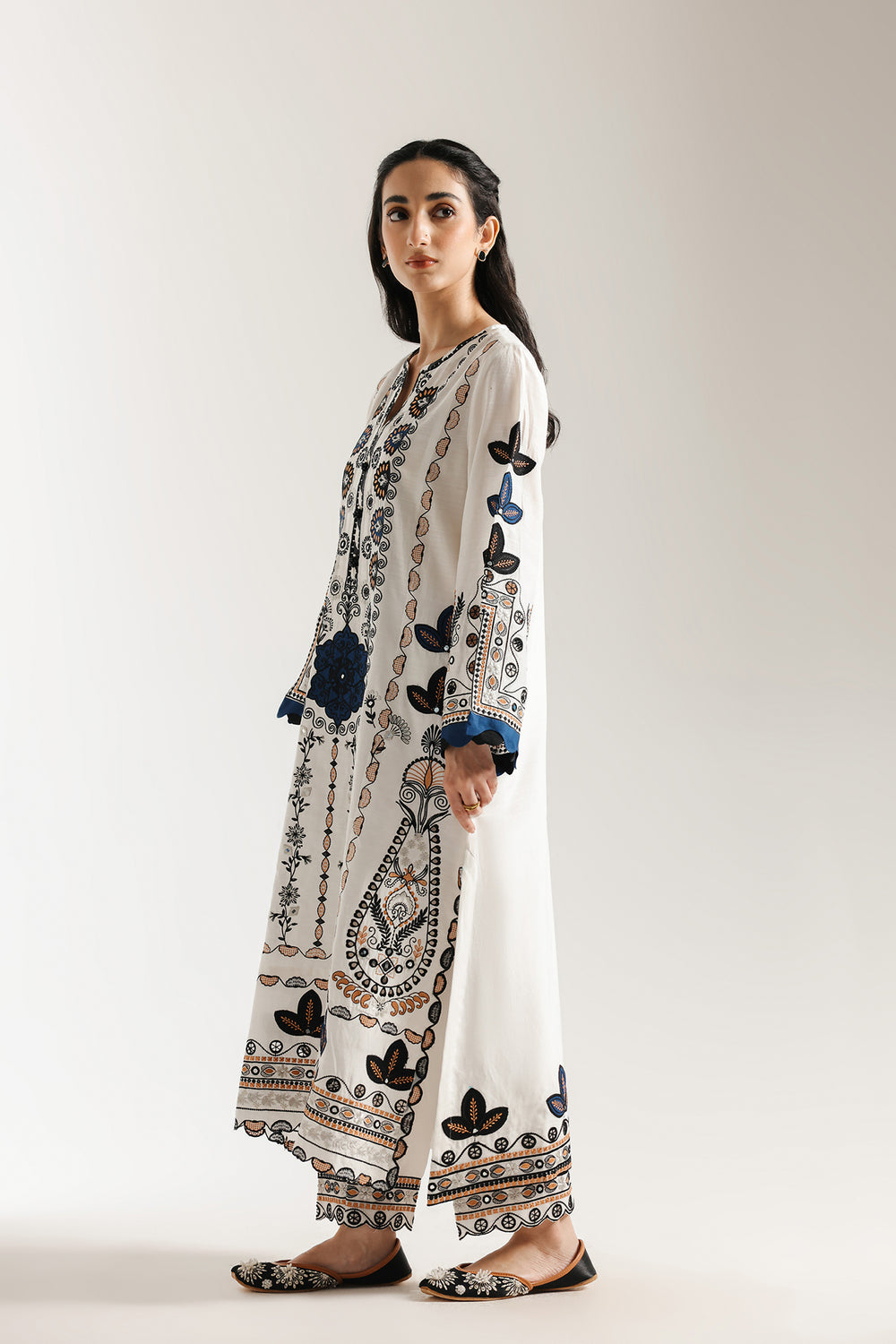 Ethnic | Rozana Collection 25 | Embroidered Dress 10A - Ladies Clothes - Maria Faisal