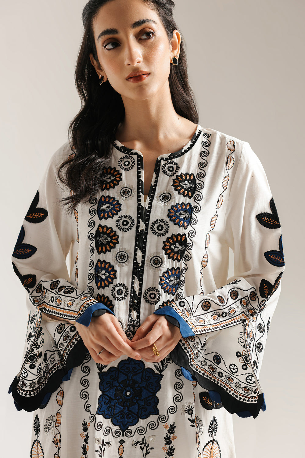 Ethnic | Rozana Collection 25 | Embroidered Dress 10A - Ladies Clothes - Maria Faisal