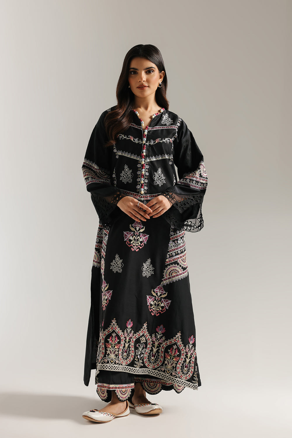 Ethnic | Rozana Collection 25 | Embroidered Dress 18A - Ladies Clothes - Maria Faisal