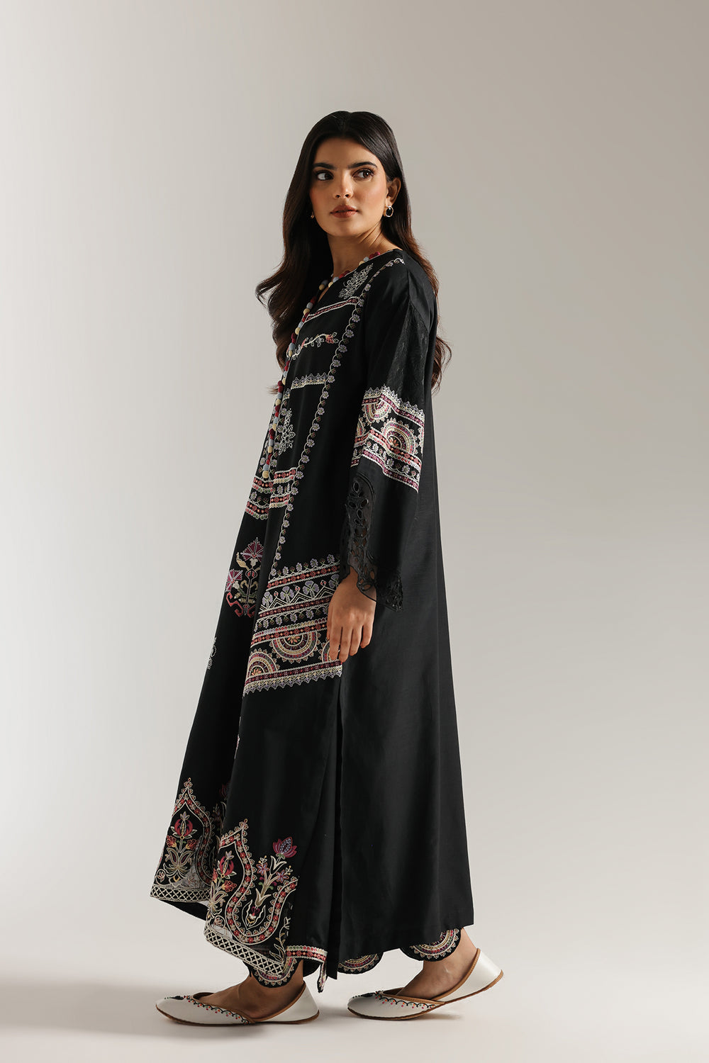 ethnic embroidered dress Hand Embroidered Mexican Dress: Floral Hupil Cotton Ethnic Dress
