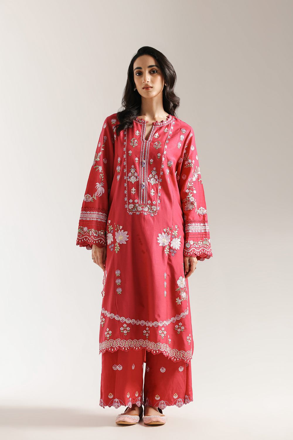 Ethnic | Rozana Collection 25 | Embroidered Dress 08A - Ladies Clothes - Maria Faisal