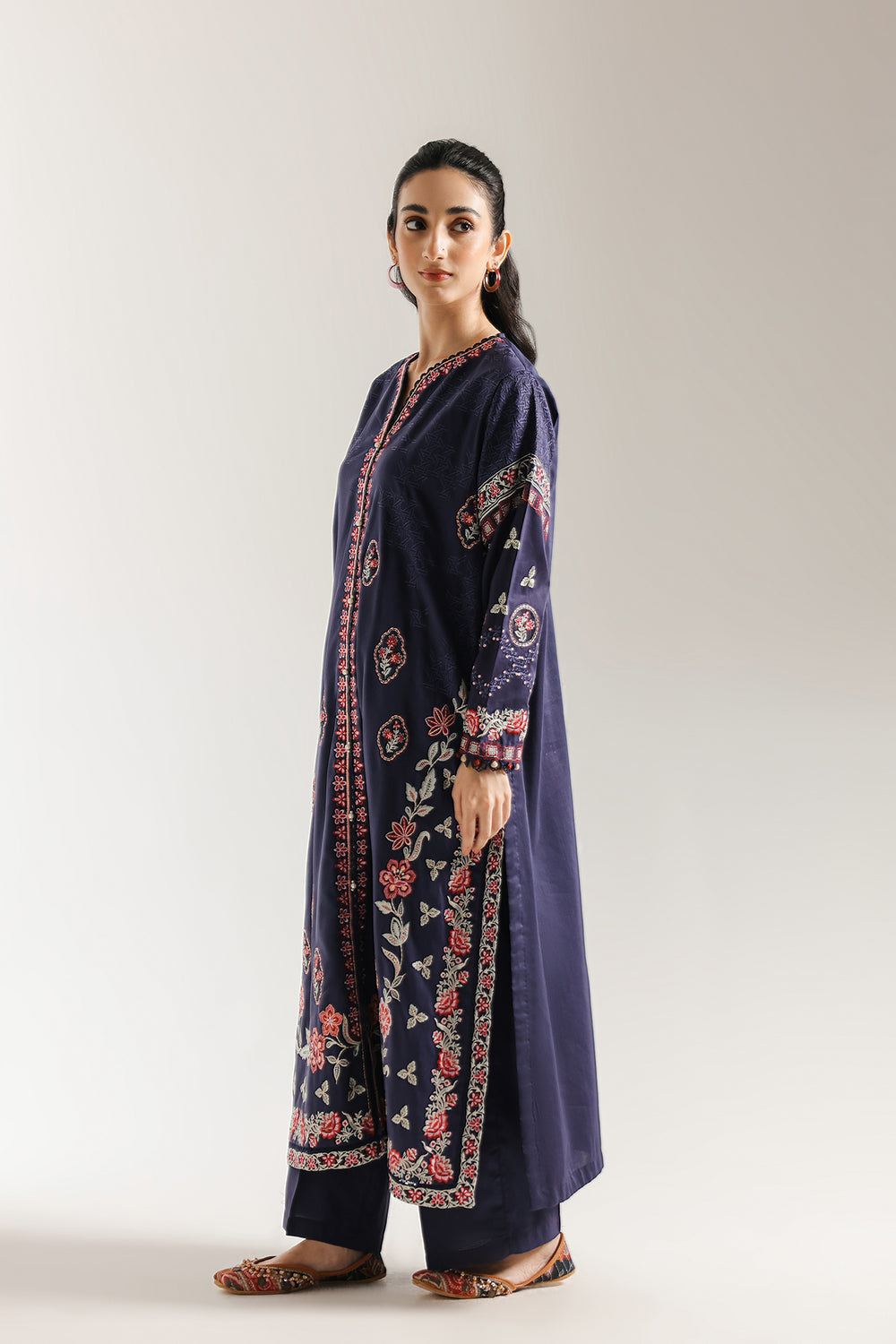 Ethnic | Rozana Collection 25 | Embroidered Dress 05A - Ladies Clothes - Maria Faisal