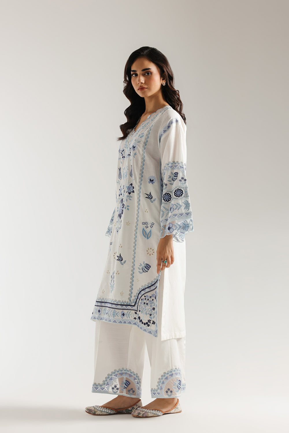 Ethnic | Rozana Collection 25 | Embroidered Dress 17A - Ladies Clothes - Maria Faisal