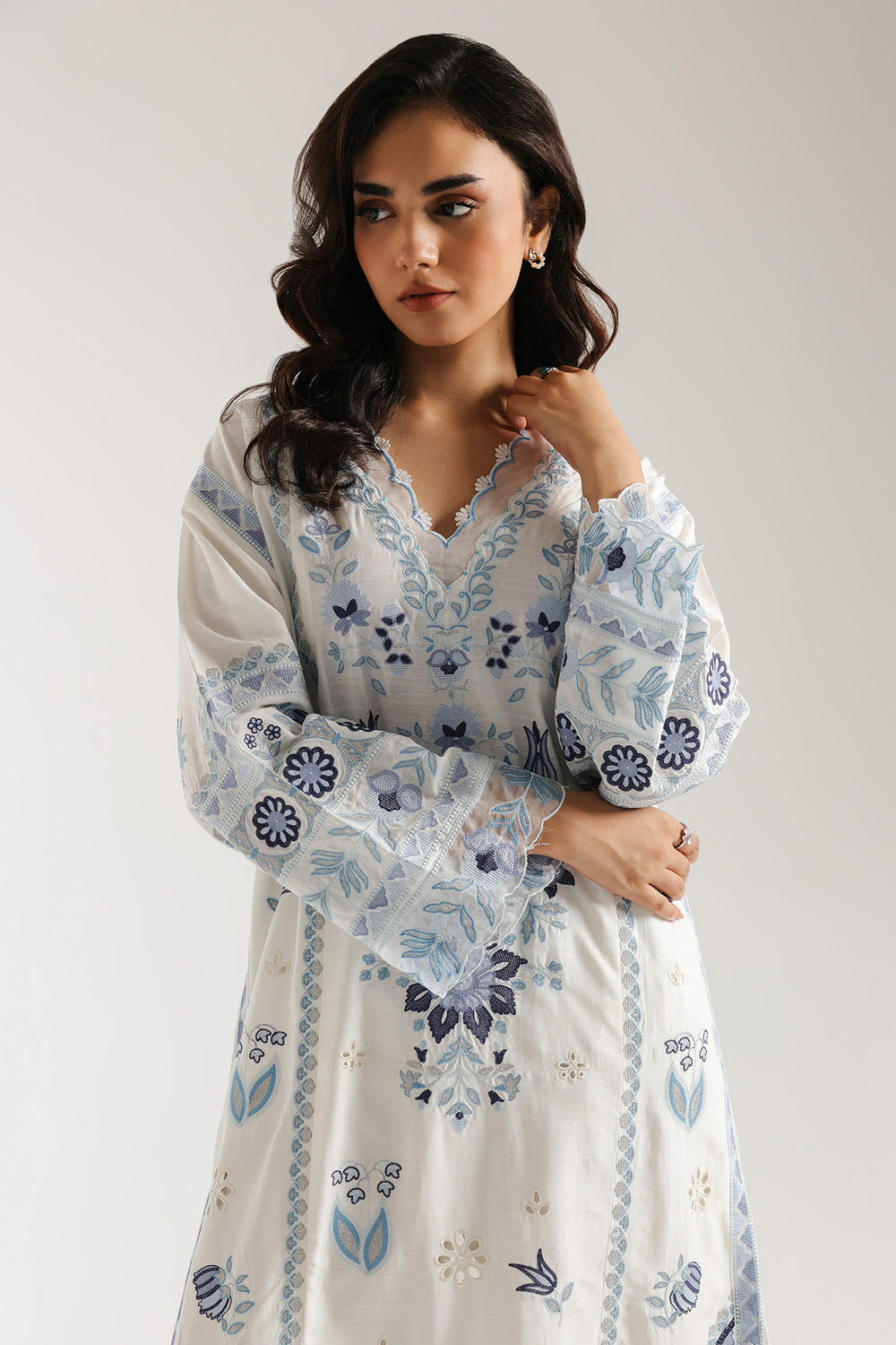 Ethnic | Rozana Collection 25 | Embroidered Dress 17A - Ladies Clothes - Maria Faisal