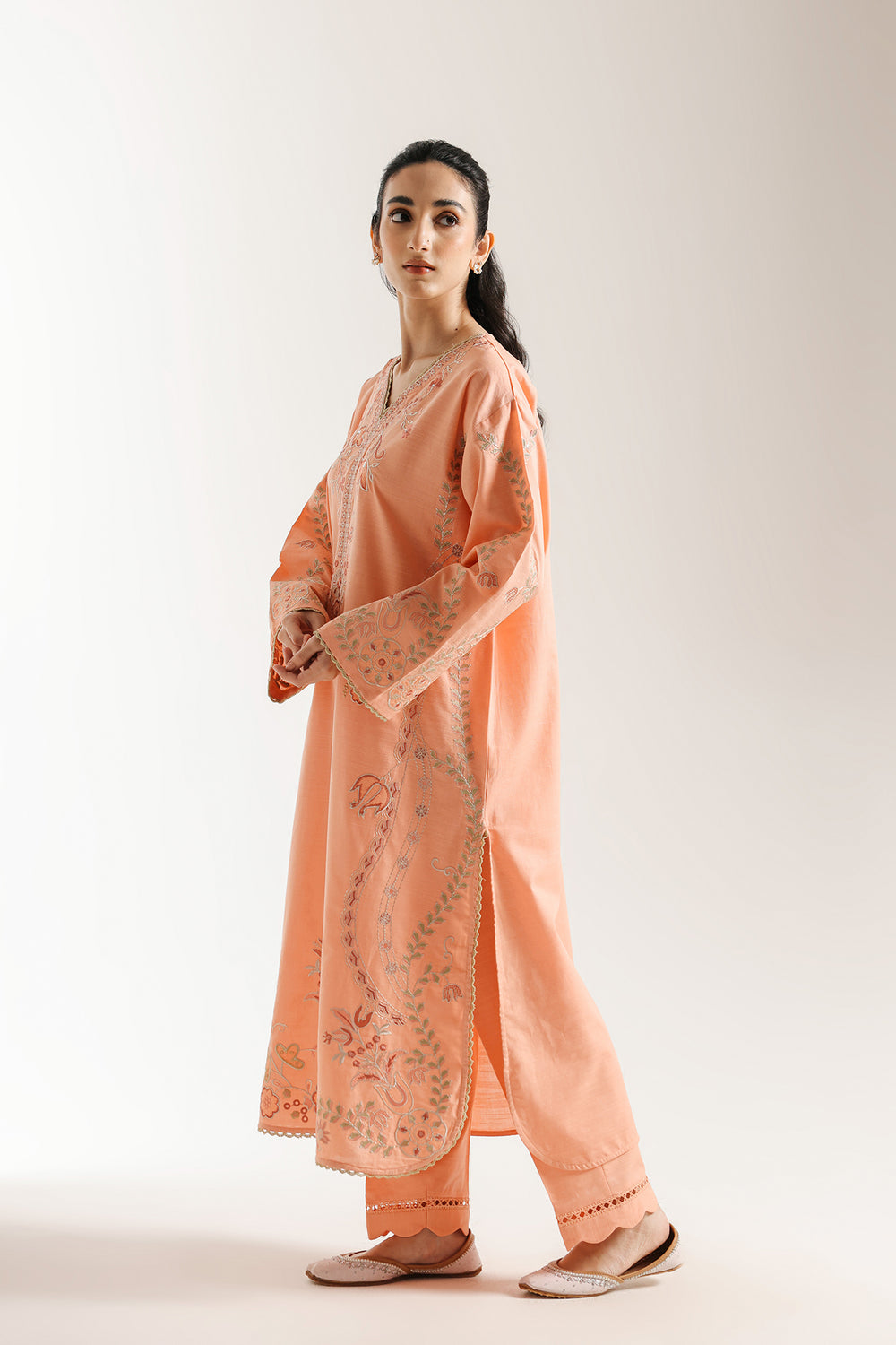 Ethnic | Rozana Collection 25 | Embroidered Dress 06A - Ladies Clothes - Maria Faisal