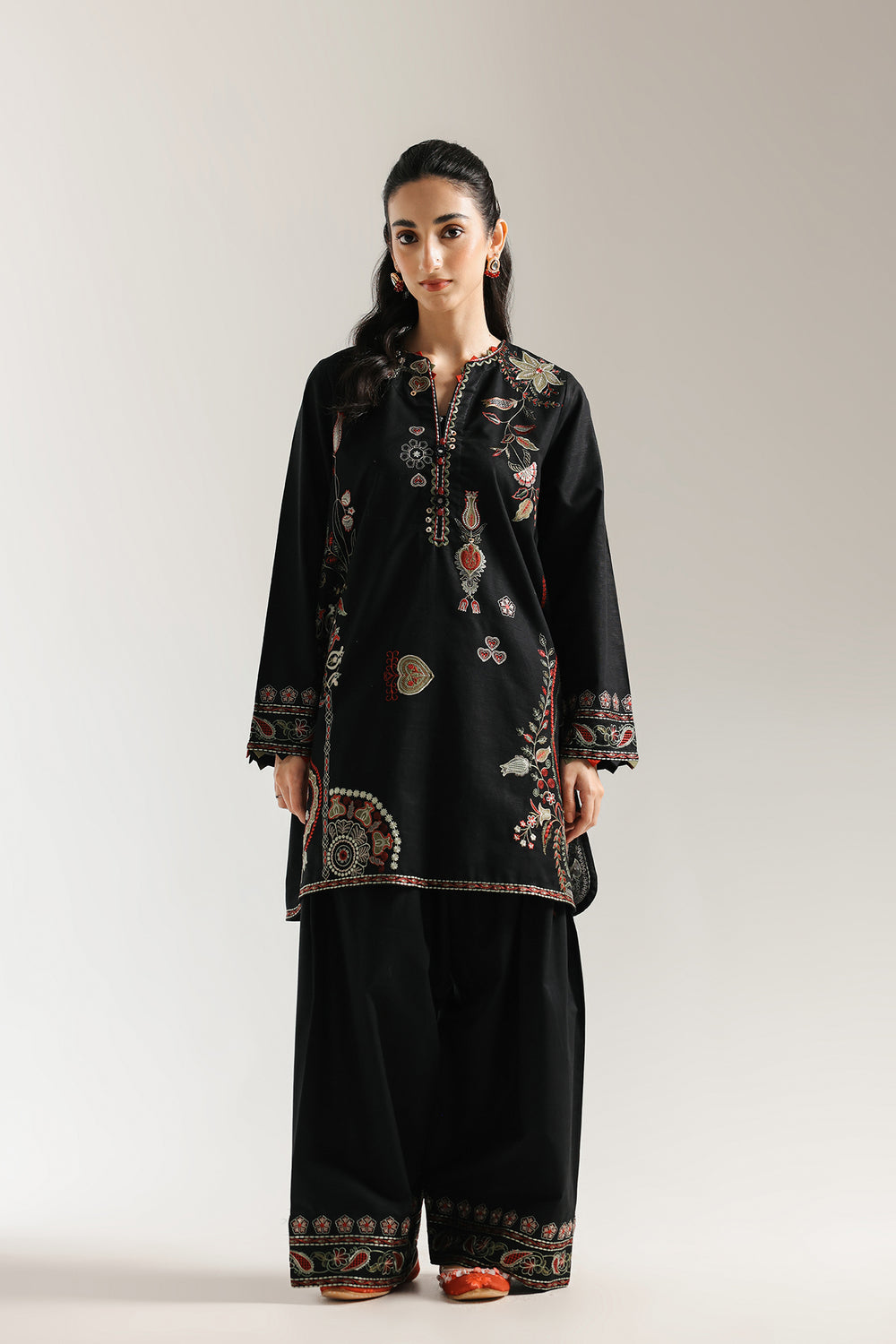 Ethnic | Rozana Collection 25 | Embroidered Dress 07A - Ladies Clothes - Maria Faisal