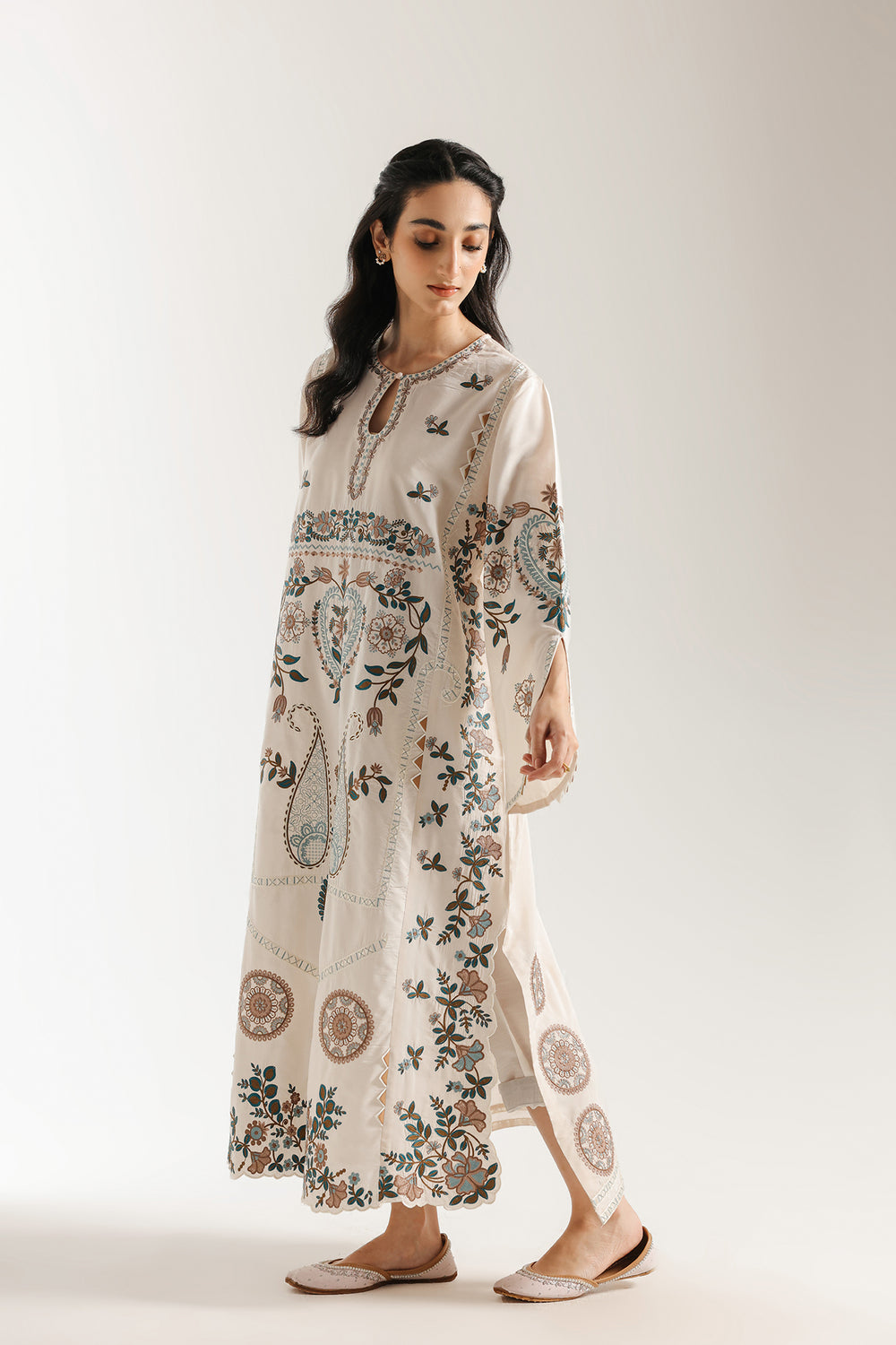 Ethnic | Rozana Collection 25 | Embroidered Dress 02A - Ladies Clothes - Maria Faisal