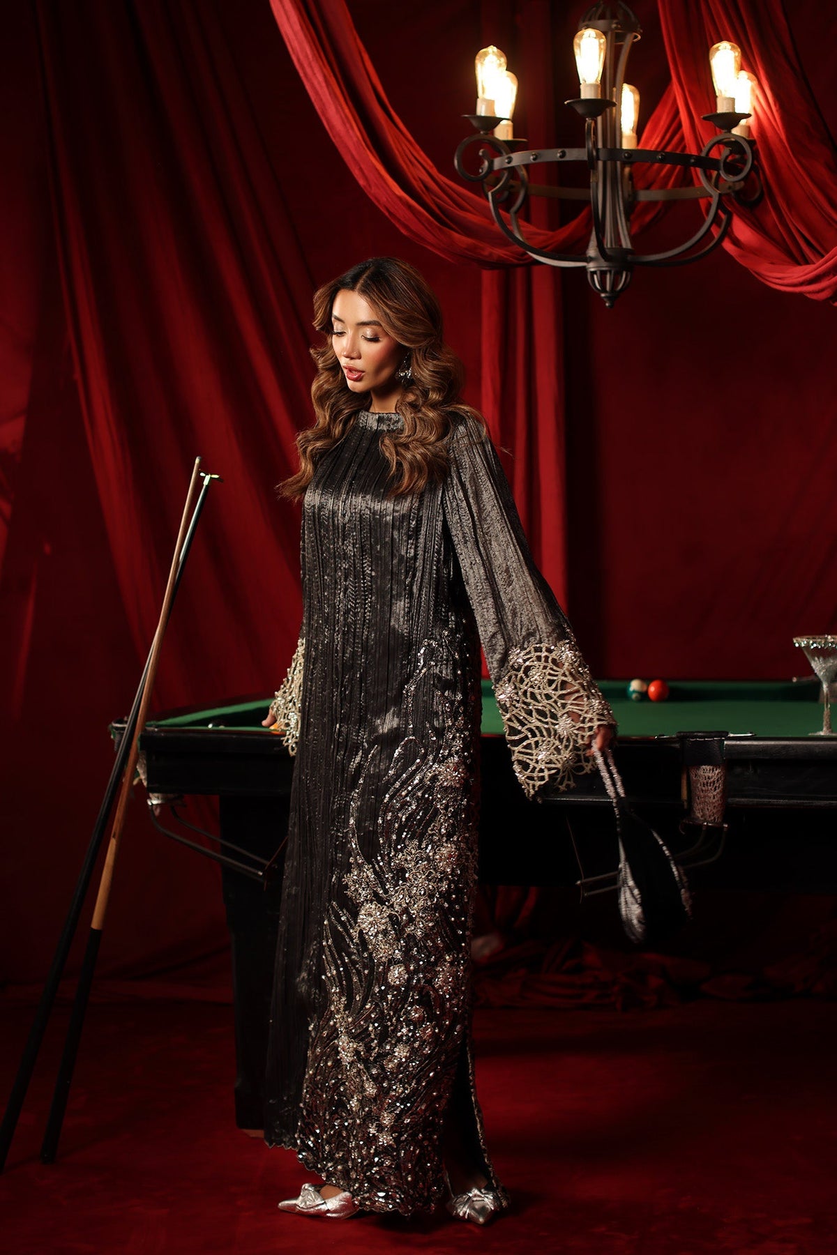 Musferah Saad | The Elite Club | Eclipse - Formal Dress - available at Maria Faisal in UK and USA.