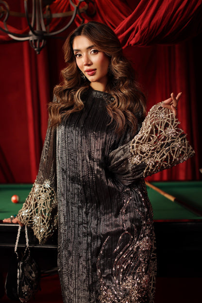 Musferah Saad | The Elite Club | Eclipse - Formal Dress - available at Maria Faisal in UK and USA.