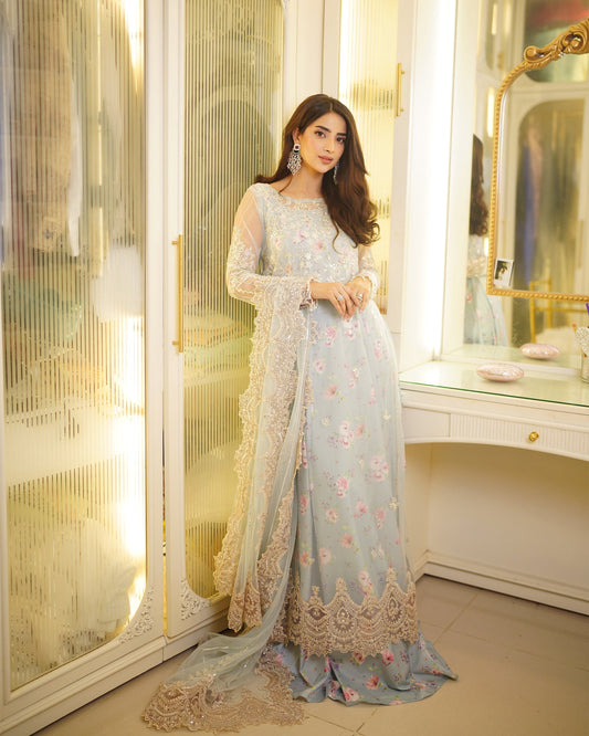 Sahane | Rusukh Premium Formals 26 | FU6607 Kayra - RUSUKH - Formal Dress - available at Maria Faisal in UK and USA.