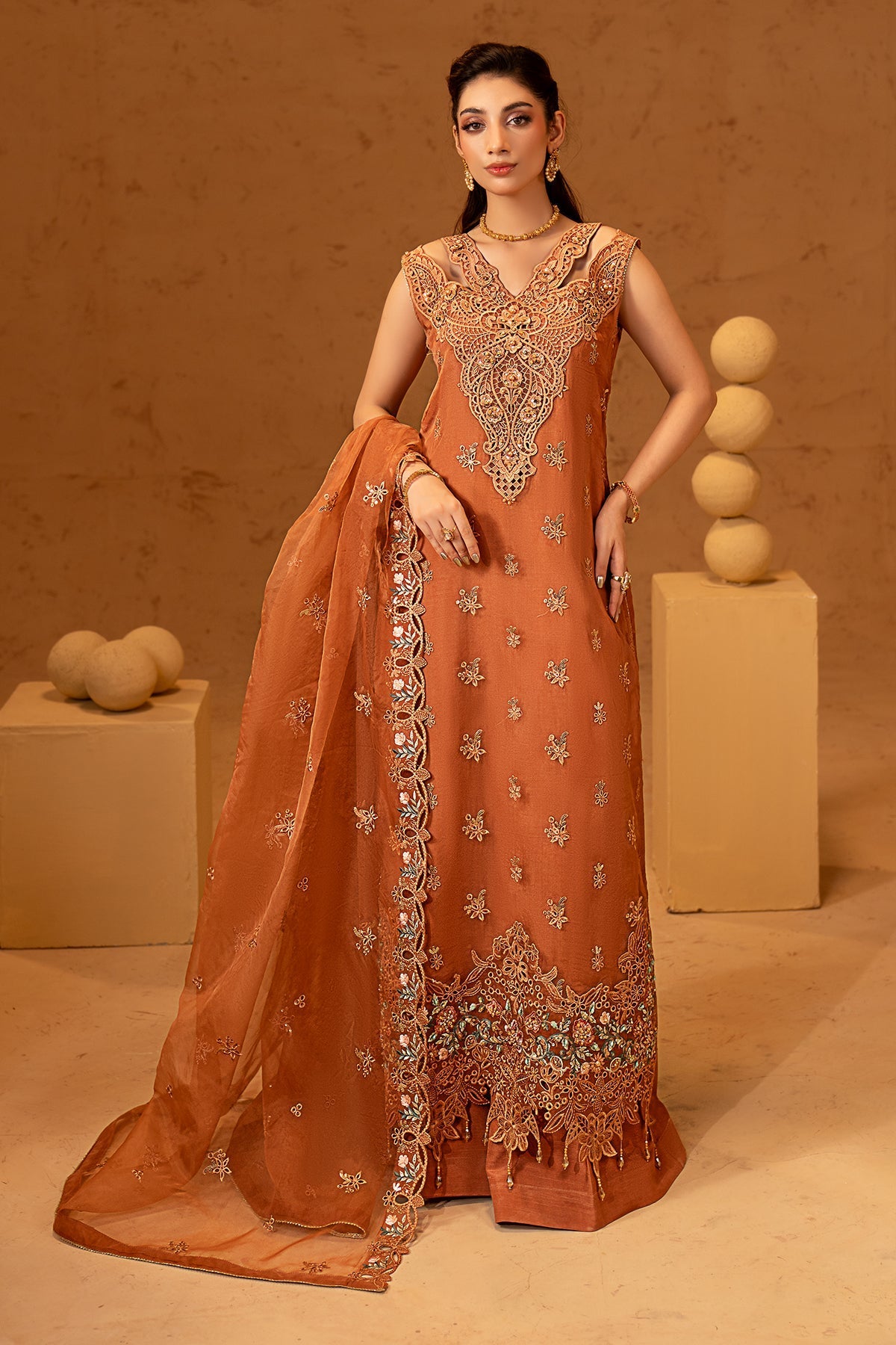 Maryams | Noir Luxury Formals | Rose - Formal Dress - available at Maria Faisal in UK and USA.