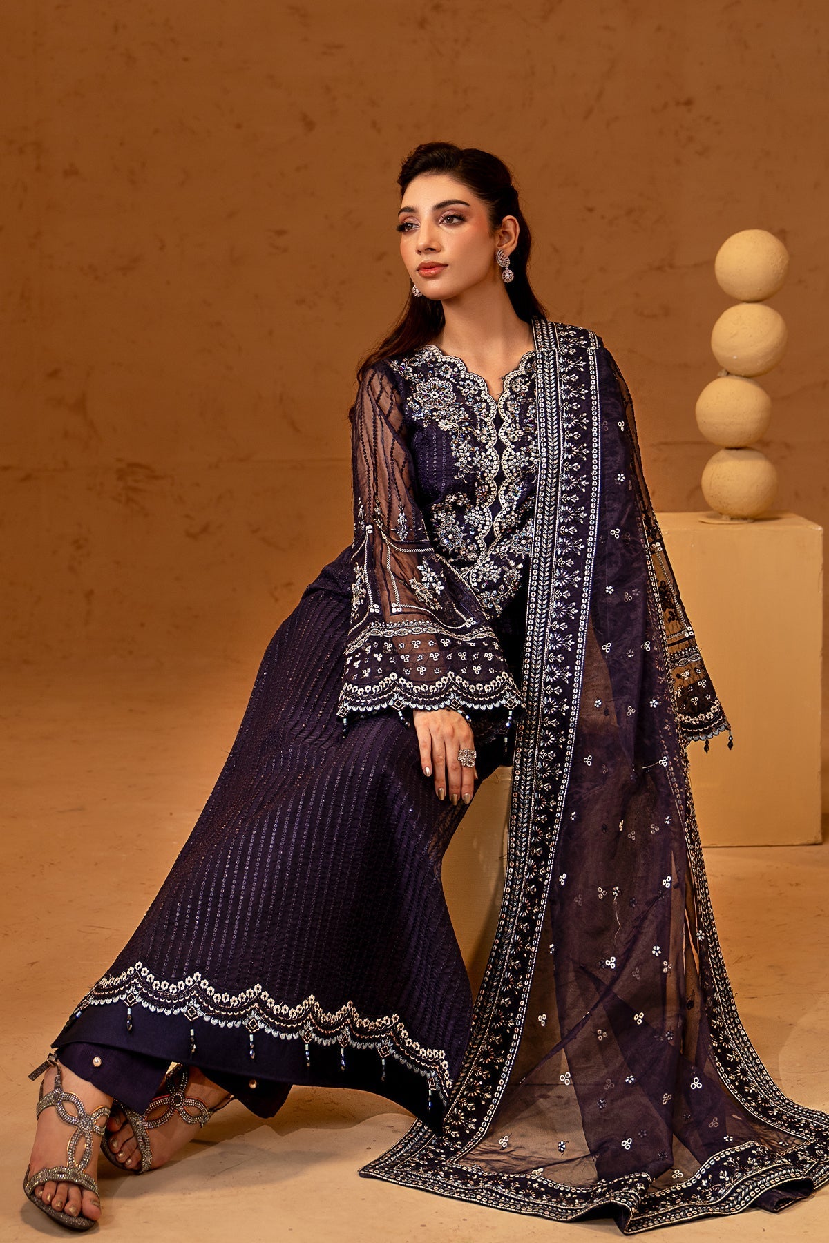 Maryams | Noir Luxury Formals | Sofia - Formal Dress - available at Maria Faisal in UK and USA.
