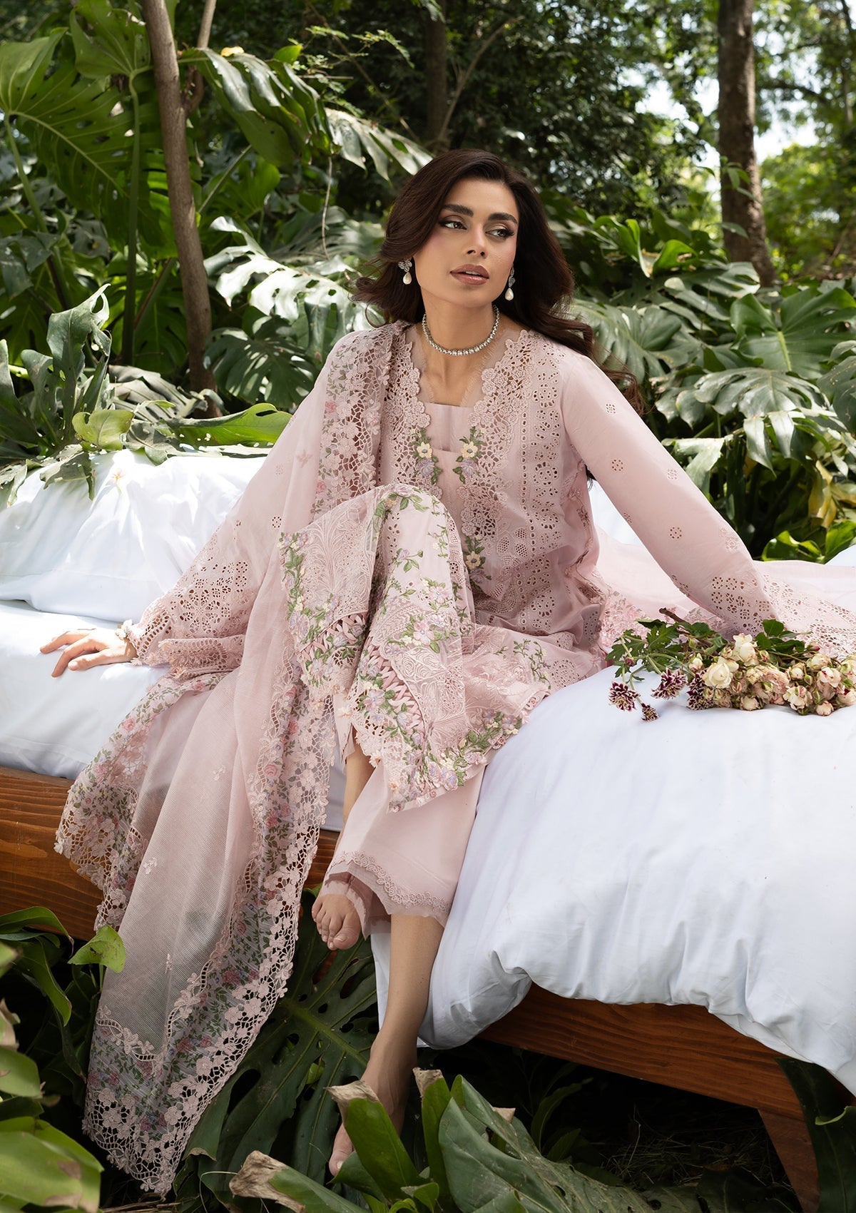 Elaf Premium | Luxury Lawn 26 | ELQ-1B LOVE ESCAPE - Luxury Dress - available at Maria Faisal in UK and USA.