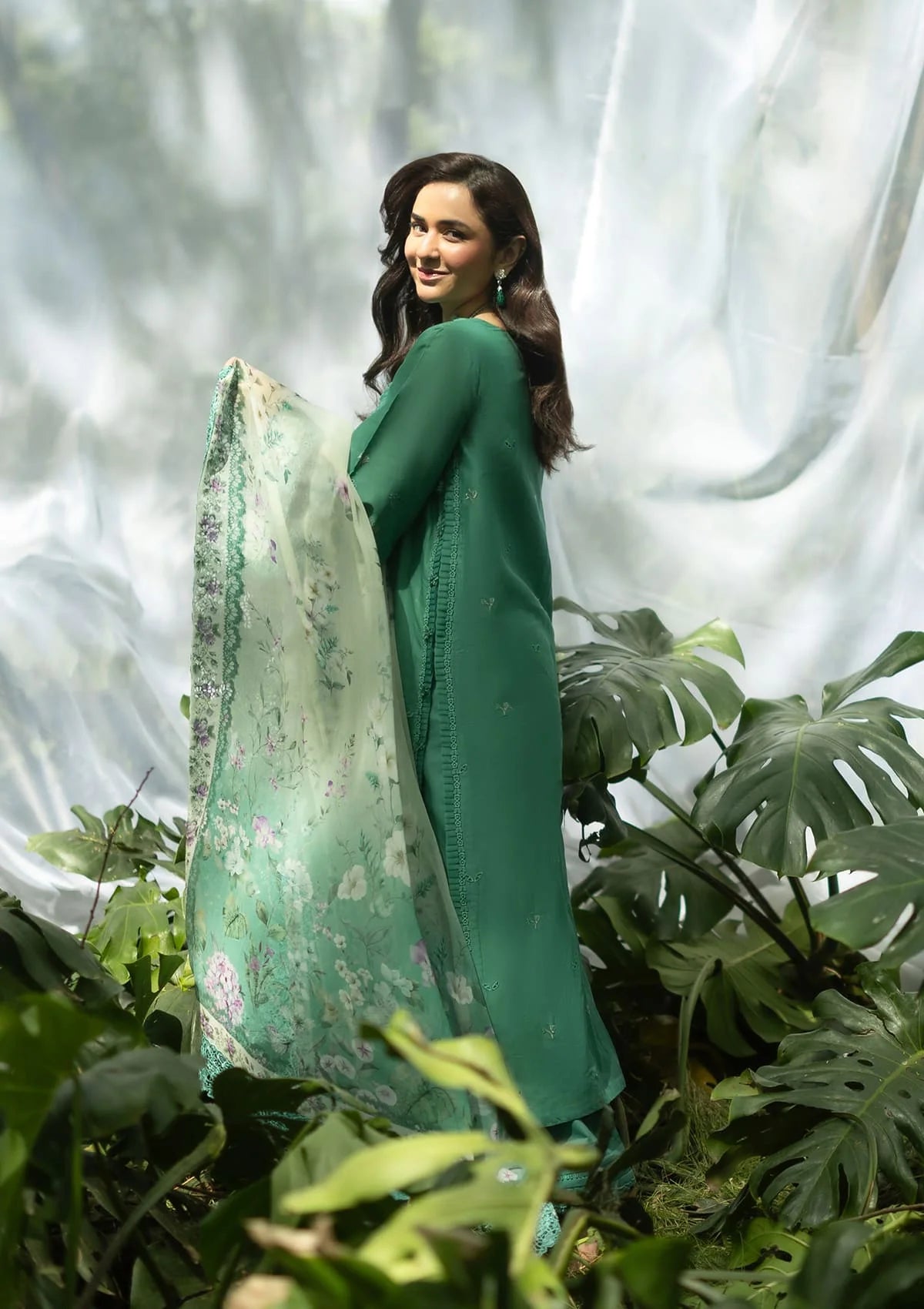 Elaf Premium | Luxury Lawn 26 | ELQ-2A LOVER'S EDEN - Luxury Dress - available at Maria Faisal in UK and USA.