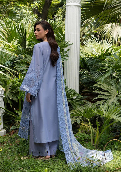 Elaf Premium | Luxury Lawn 26 | ELQ-2B LAVENDER LUXE - Luxury Dress - available at Maria Faisal in UK and USA.