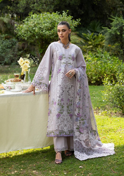 Elaf Premium | Luxury Lawn 26 | ELQ-4B PURE PLUM - Luxury Dress - available at Maria Faisal in UK and USA.