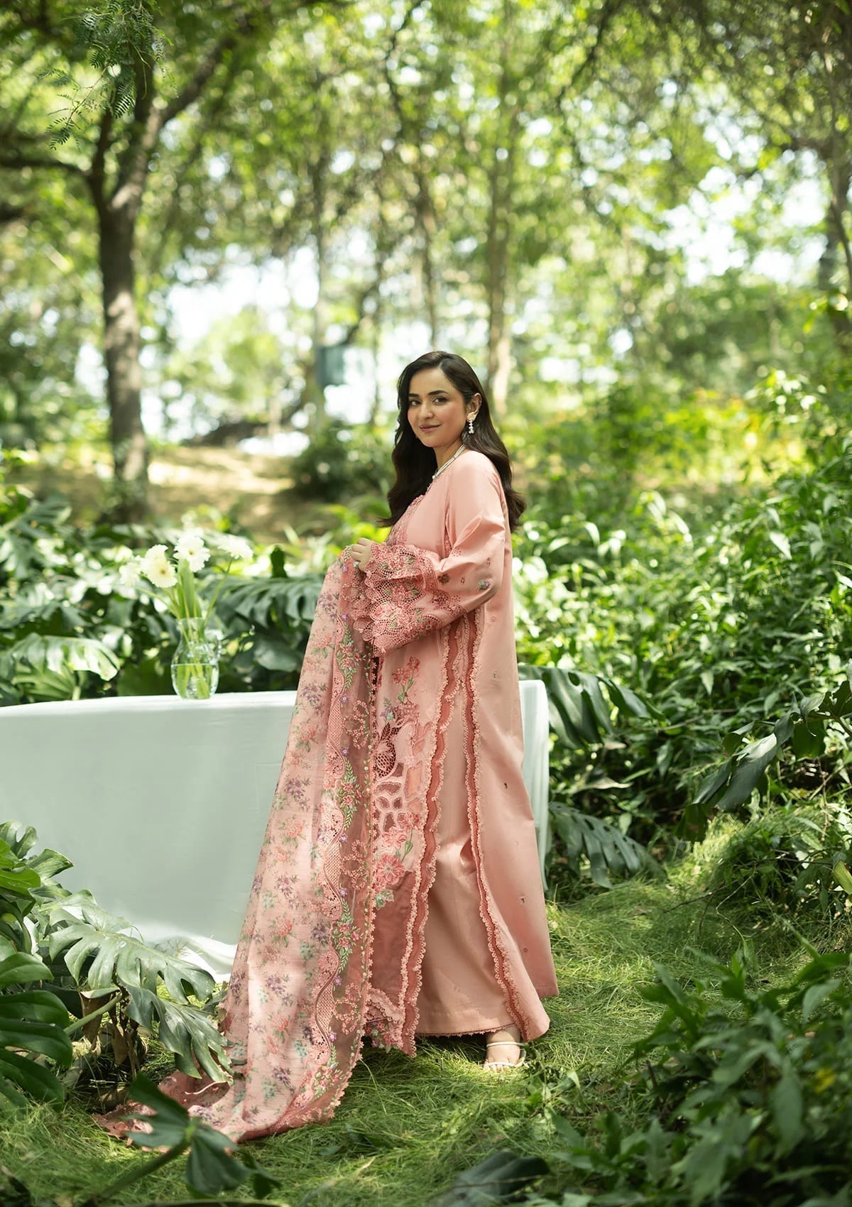 Elaf Premium | Luxury Lawn 26 | ELQ-5A ENDLESS LOVE - Luxury Dress - available at Maria Faisal in UK and USA.