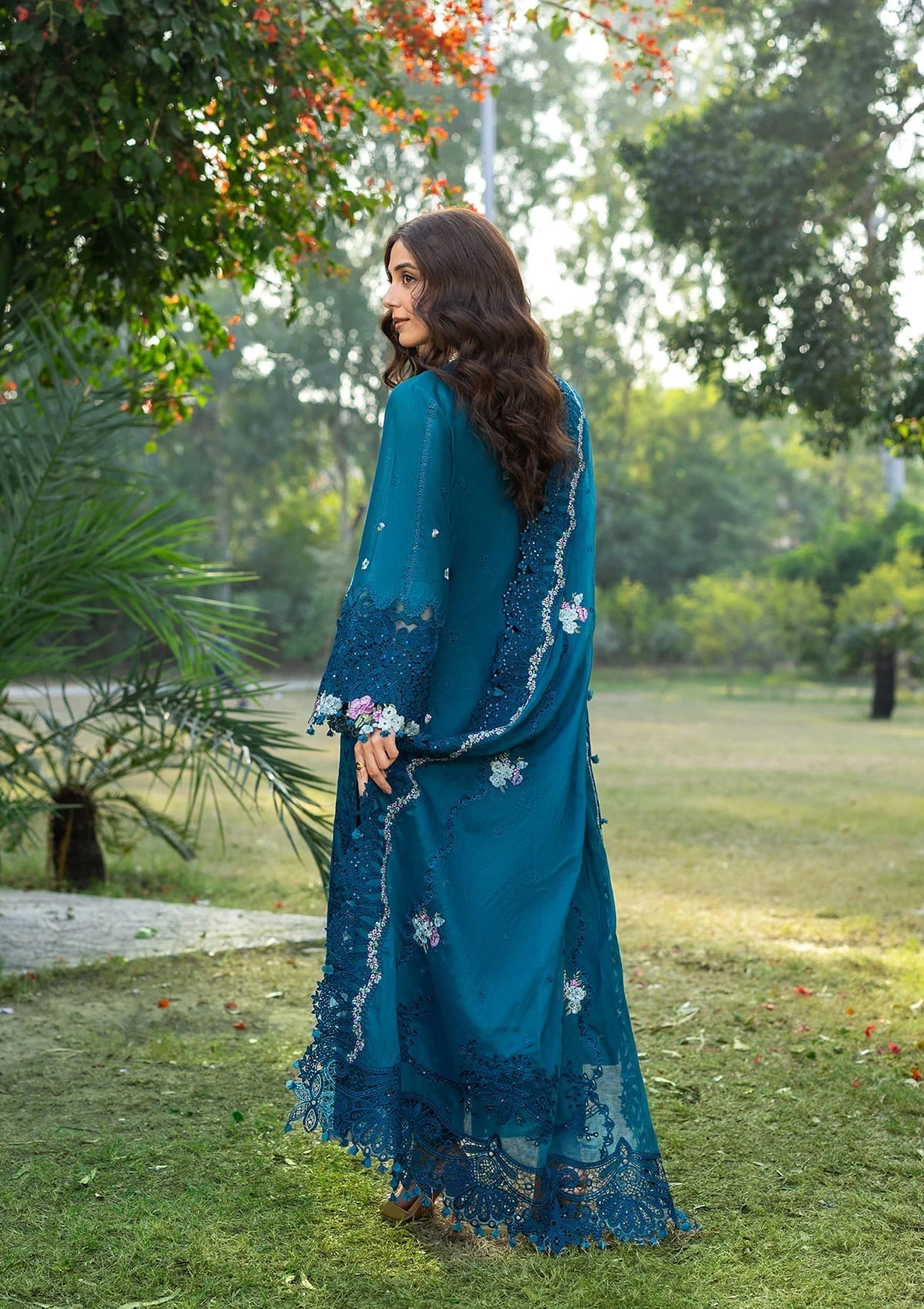Elaf Premium | Luxury Lawn 26 | ELY-06 SAPPHIRE - Luxury Dress - available at Maria Faisal in UK and USA.