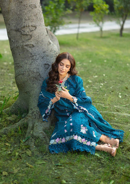 Elaf Premium | Luxury Lawn 26 | ELY-06 SAPPHIRE - Luxury Dress - available at Maria Faisal in UK and USA.
