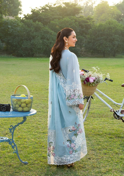Elaf Premium | Luxury Lawn 26 | ELY-07 MORNIG DRIZZLE - Luxury Dress - available at Maria Faisal in UK and USA.