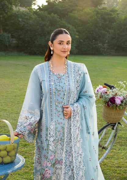 Elaf Premium | Luxury Lawn 26 | ELY-07 MORNIG DRIZZLE - Luxury Dress - available at Maria Faisal in UK and USA.